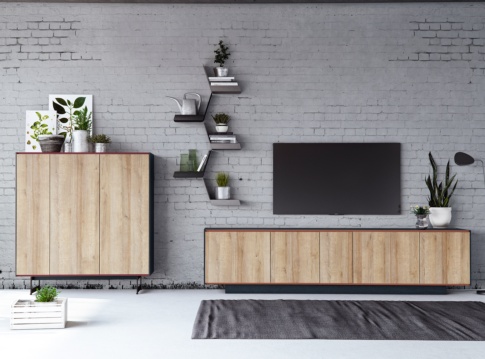 Mueble aparador para salón color madera natural
