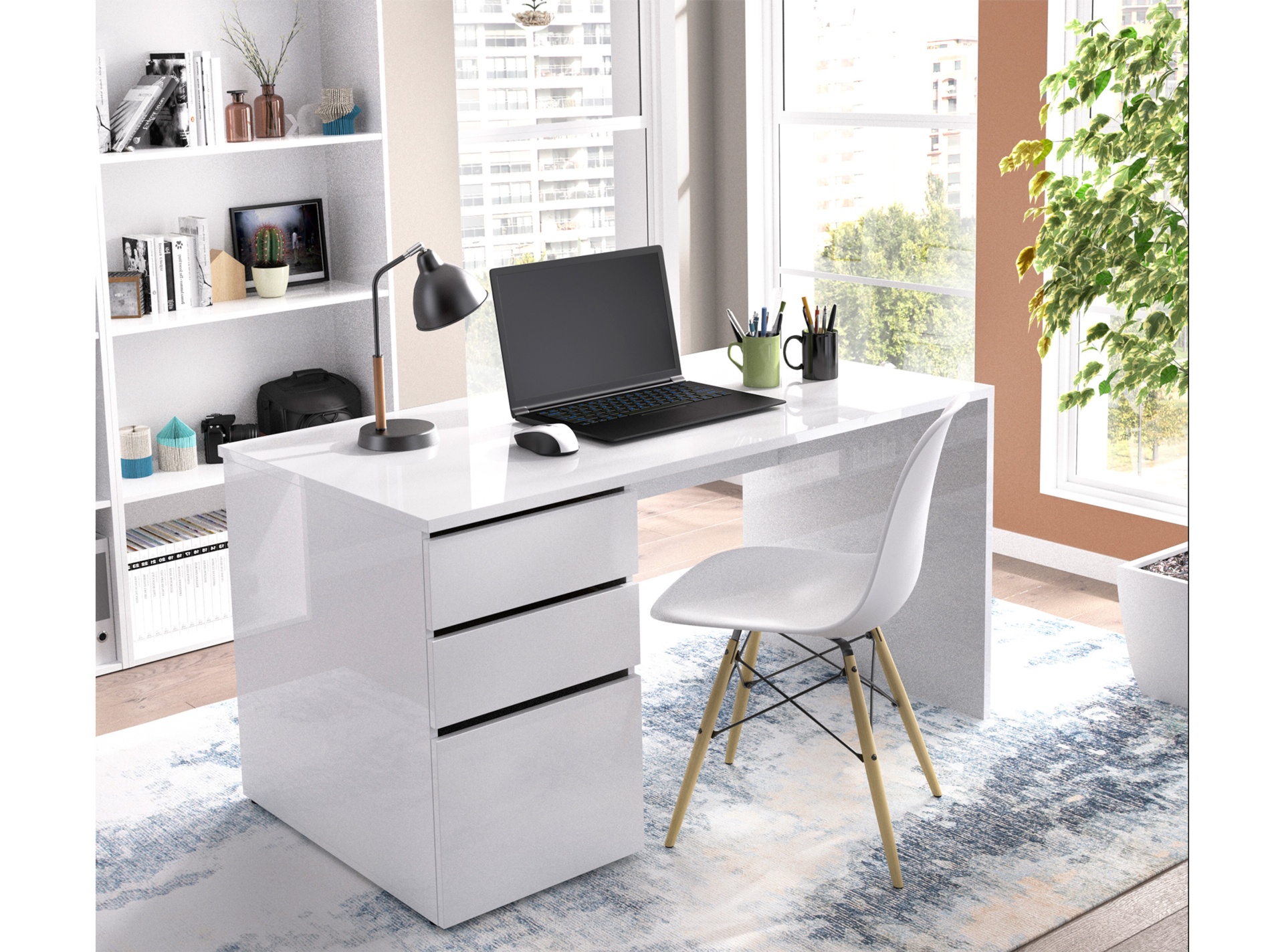 Muebles de Oficina, Mesa de escritorio extensible Bureau  Mesa de  escritorio, Mesas de estudio, Muebles de oficina