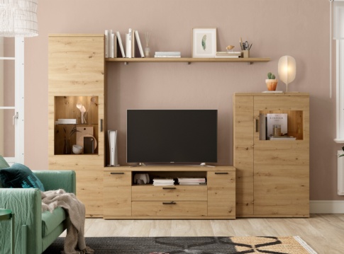 Mueble de tv con dos vitrinas NEW BERNA-A